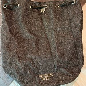 Victoria Secret sparkly drawstring bag .